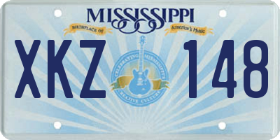 MS license plate XKZ148