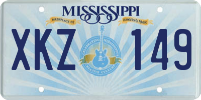 MS license plate XKZ149