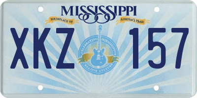 MS license plate XKZ157
