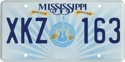 MS license plate XKZ163