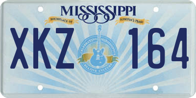 MS license plate XKZ164