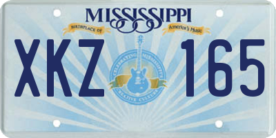 MS license plate XKZ165