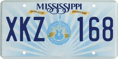 MS license plate XKZ168