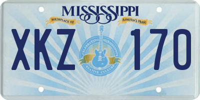MS license plate XKZ170
