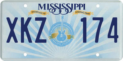 MS license plate XKZ174