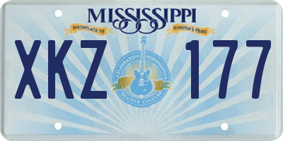 MS license plate XKZ177