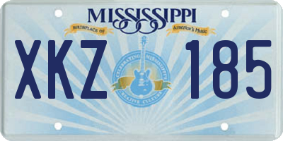 MS license plate XKZ185