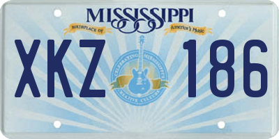 MS license plate XKZ186