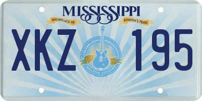 MS license plate XKZ195