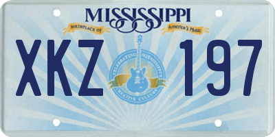 MS license plate XKZ197