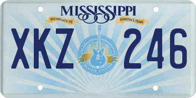 MS license plate XKZ246