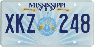 MS license plate XKZ248