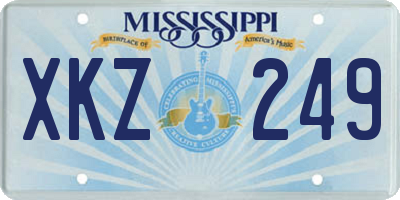 MS license plate XKZ249