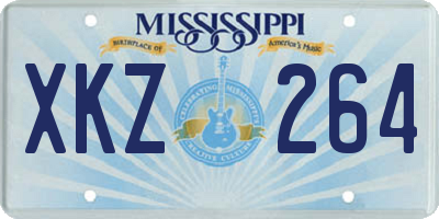 MS license plate XKZ264