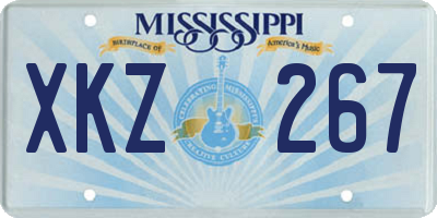 MS license plate XKZ267