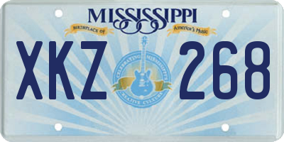 MS license plate XKZ268