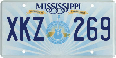 MS license plate XKZ269