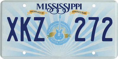 MS license plate XKZ272