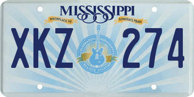 MS license plate XKZ274