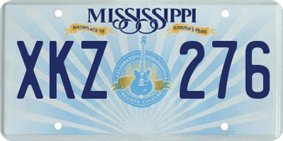 MS license plate XKZ276