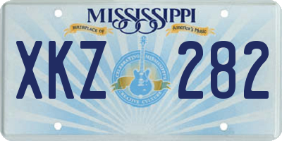 MS license plate XKZ282