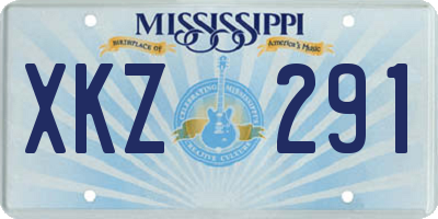 MS license plate XKZ291