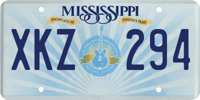 MS license plate XKZ294
