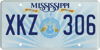 MS license plate XKZ306