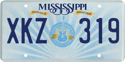 MS license plate XKZ319