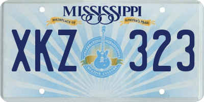 MS license plate XKZ323