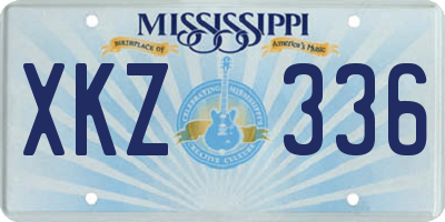 MS license plate XKZ336