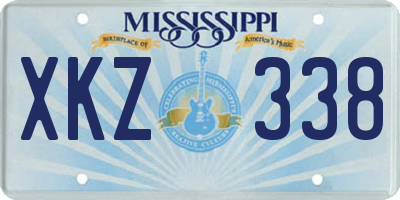 MS license plate XKZ338