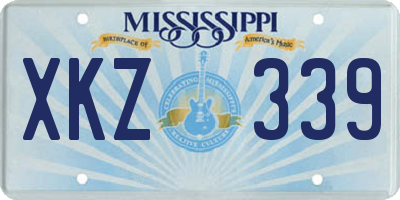 MS license plate XKZ339
