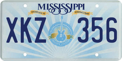 MS license plate XKZ356