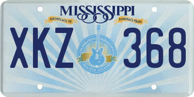 MS license plate XKZ368
