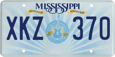 MS license plate XKZ370