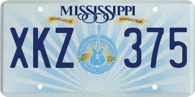 MS license plate XKZ375