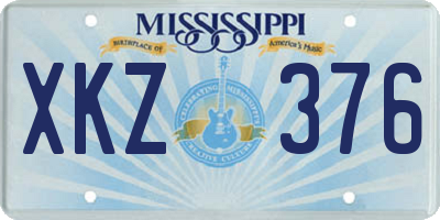 MS license plate XKZ376