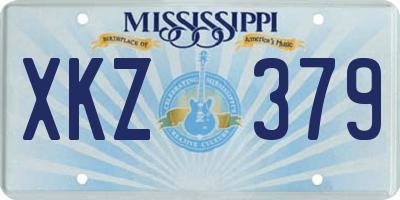 MS license plate XKZ379