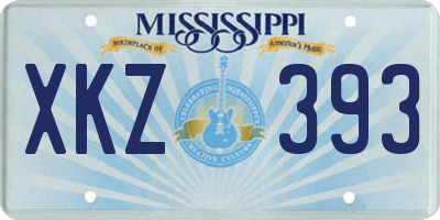 MS license plate XKZ393