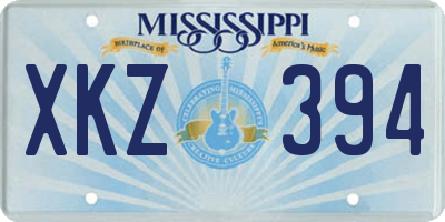 MS license plate XKZ394