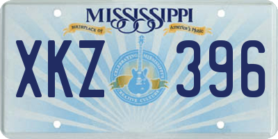 MS license plate XKZ396