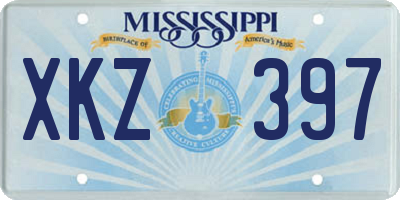 MS license plate XKZ397