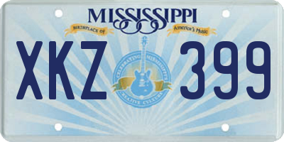 MS license plate XKZ399