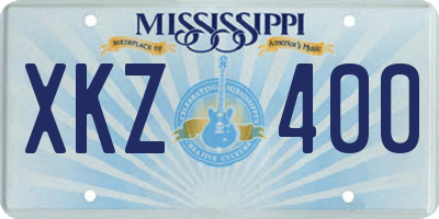 MS license plate XKZ400