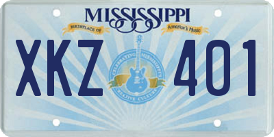 MS license plate XKZ401