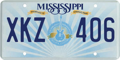 MS license plate XKZ406