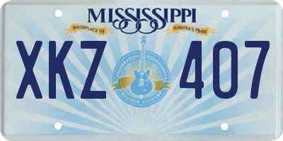 MS license plate XKZ407