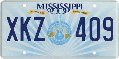MS license plate XKZ409