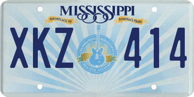 MS license plate XKZ414